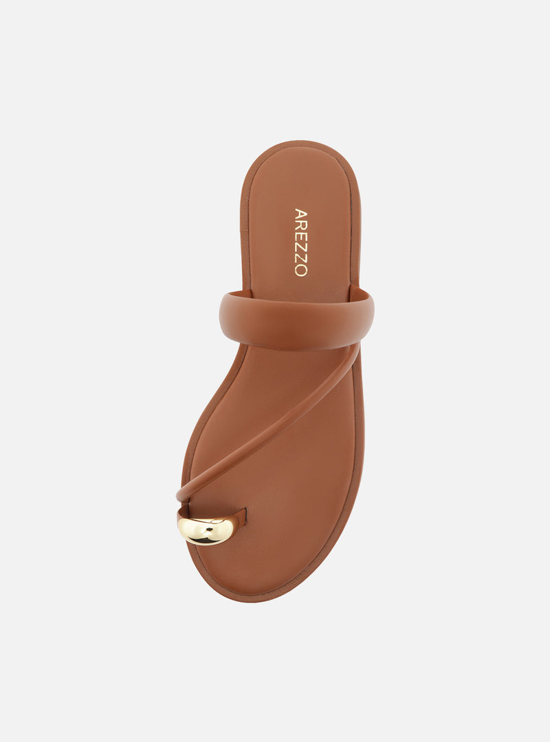 Pamela Leather Sandal Flats S/26