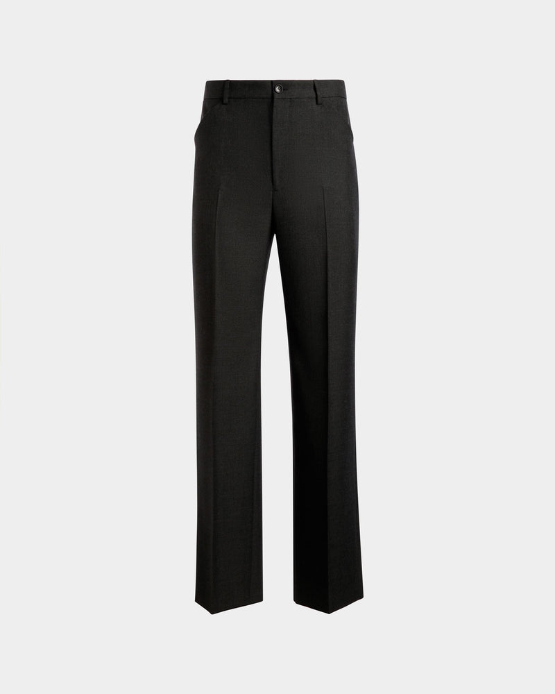 Pants in a Melange Grey Wool Blend