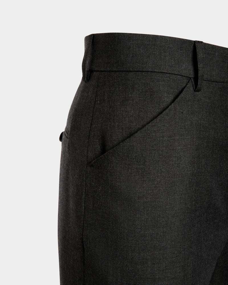 Pants in a Melange Grey Wool Blend