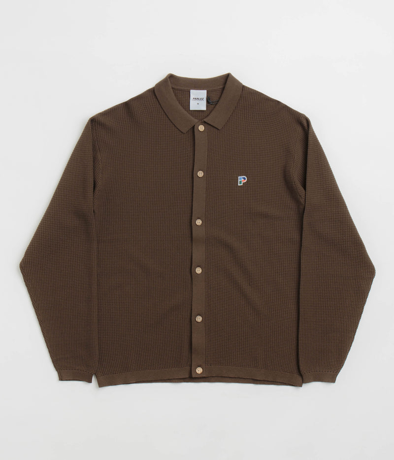 Parlez Arthur Knit Cardigan in Mocha Brown