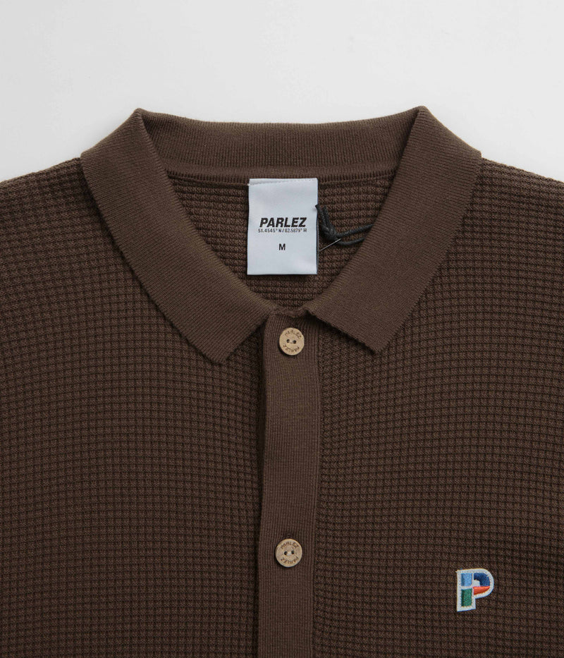 Parlez Arthur Knit Cardigan in Mocha Brown