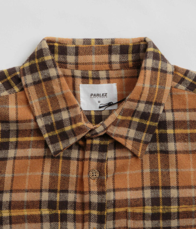 Parlez Fernley Shirt in Orange Check
