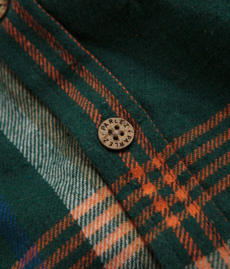 Parlez Rotan Check Shirt in Deep Green