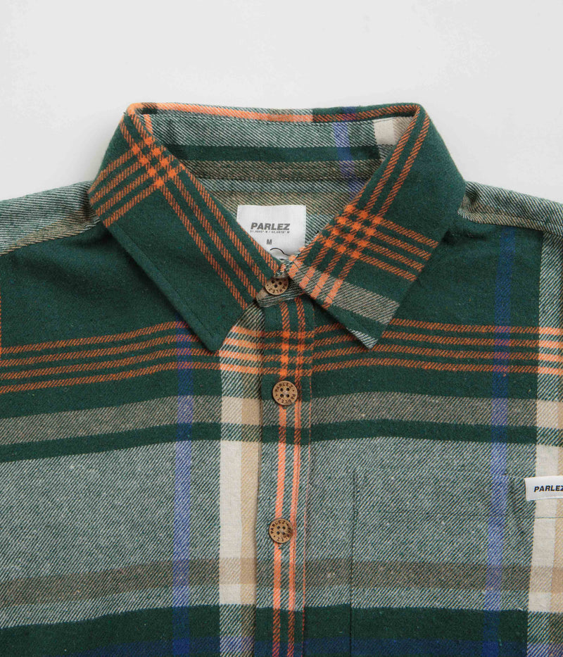 Parlez Rotan Check Shirt in Deep Green