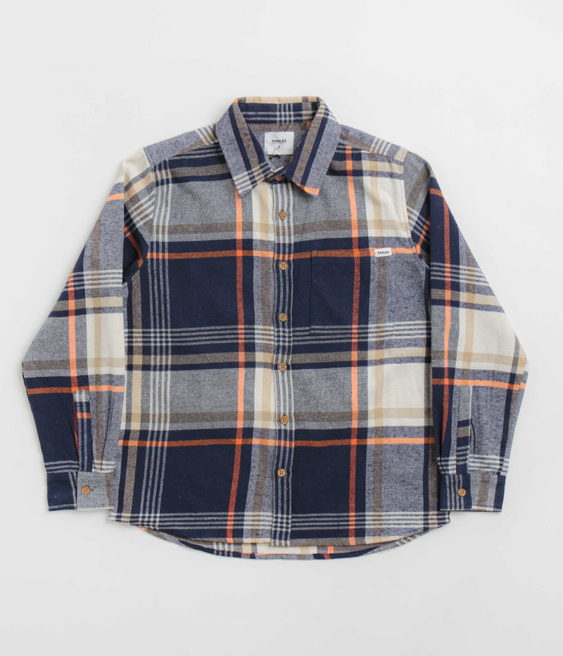 Parlez Rotan Check Shirt in Navy