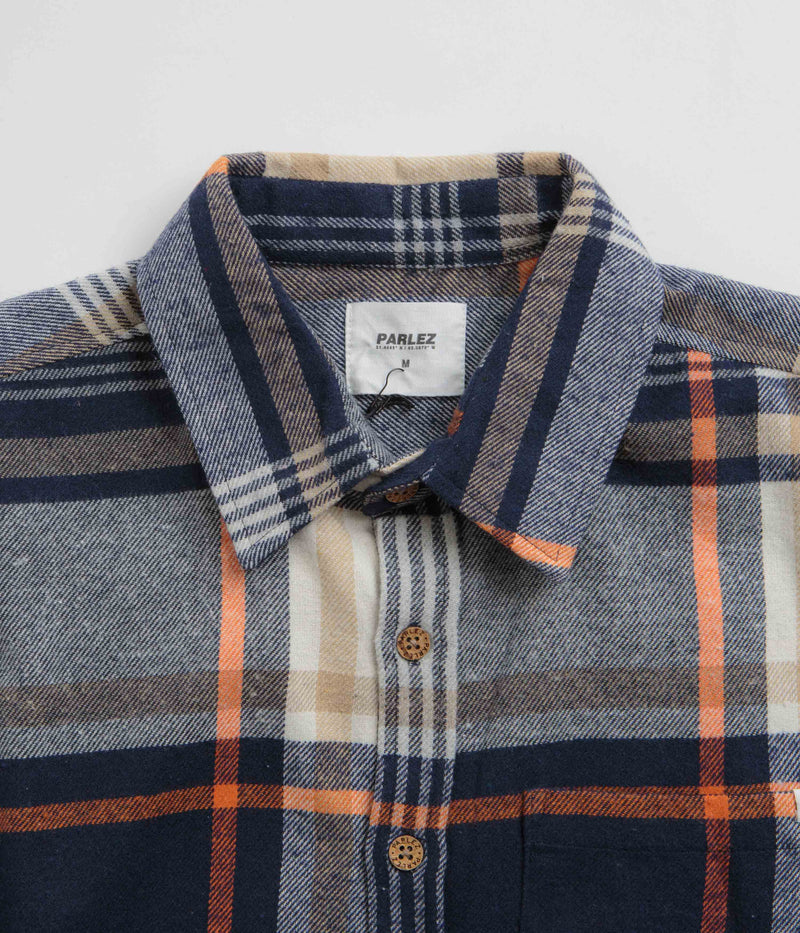 Parlez Rotan Check Shirt in Navy