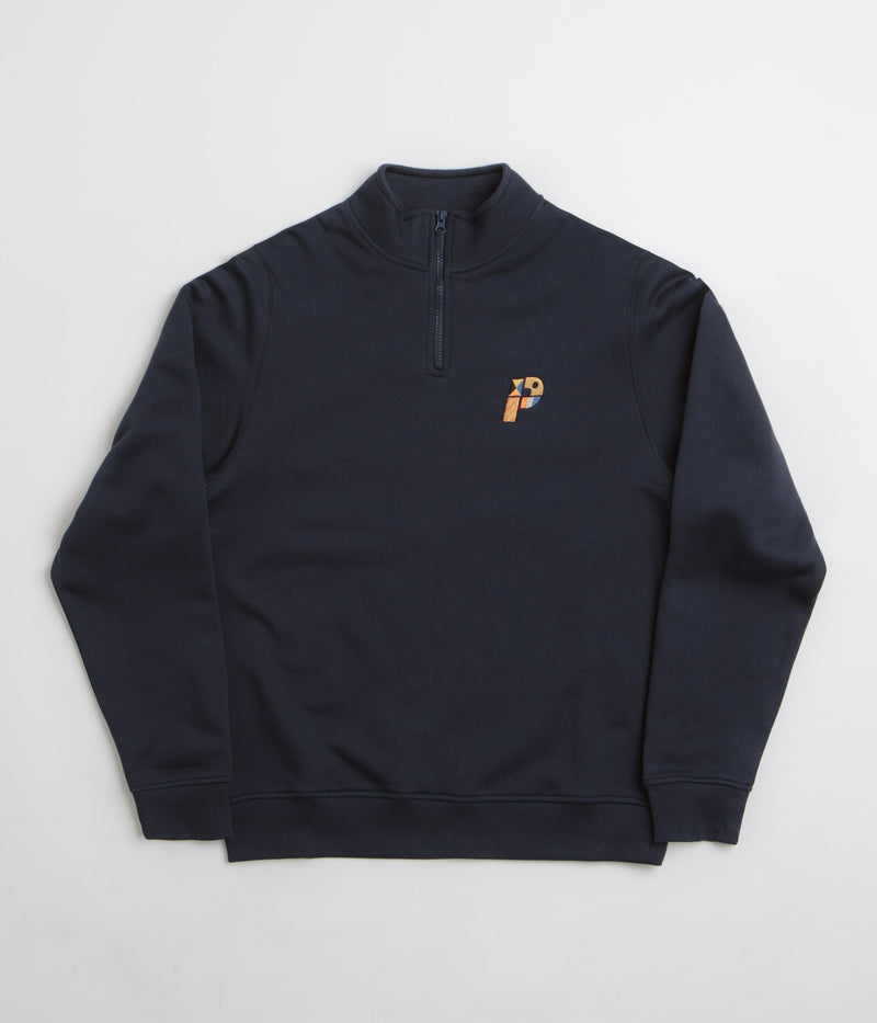 Parlez Warner 1/4 Zip Sweatshirt in Navy
