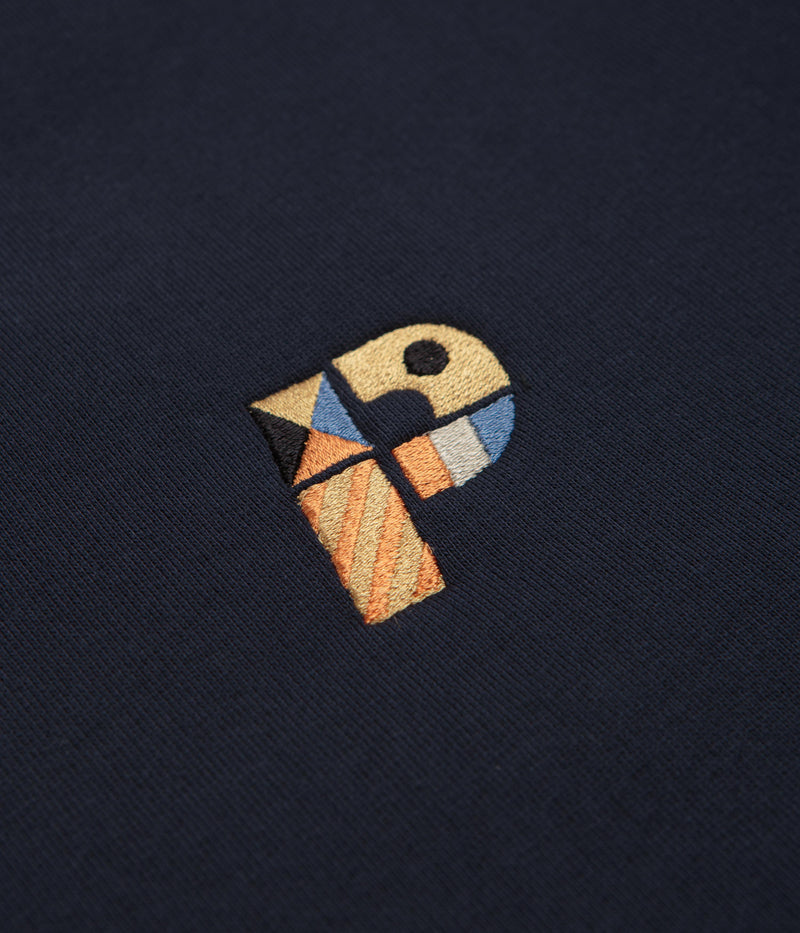 Parlez Warner 1/4 Zip Sweatshirt in Navy