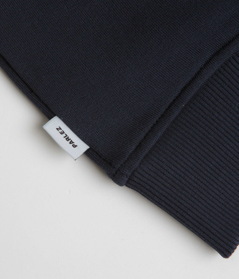 Parlez Warner 1/4 Zip Sweatshirt in Navy