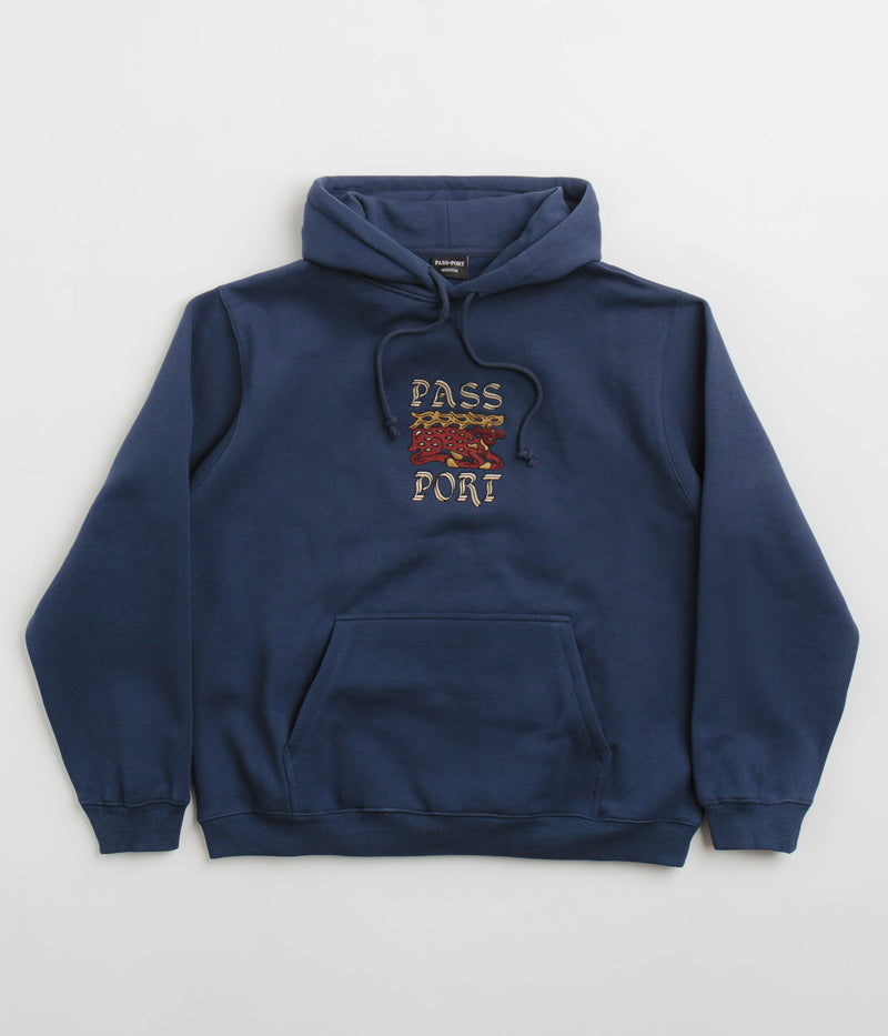 Pass Port Antler Hoodie in Navy