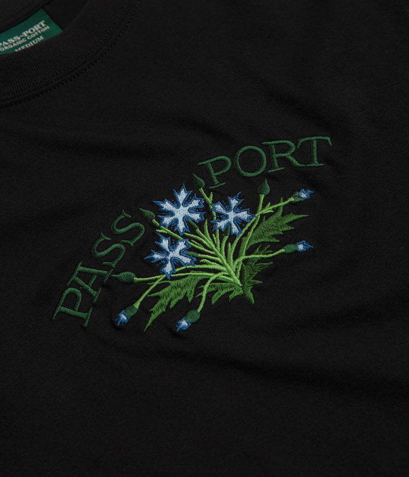 Pass Port Bloom Organic T-Shirt in Black
