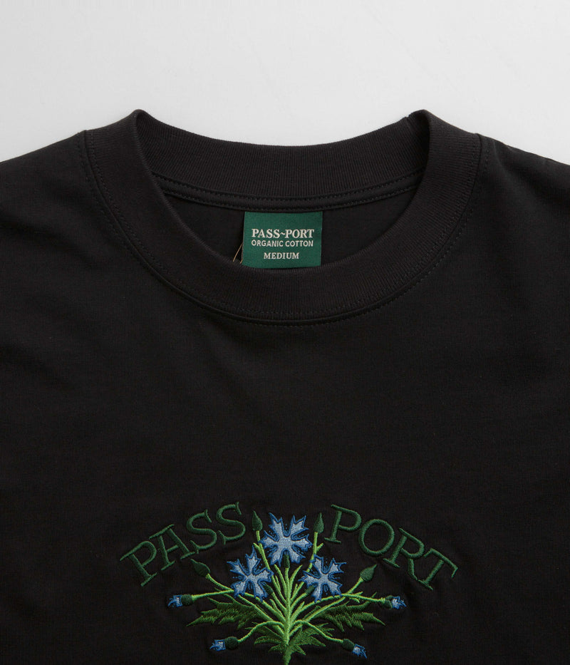 Pass Port Bloom Organic T-Shirt in Black