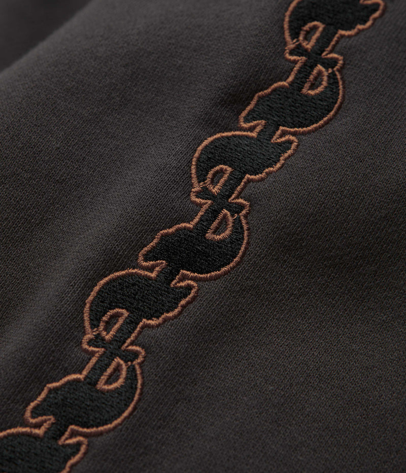 Pass Port Pattoned Crewneck Sweatshirt in Tar