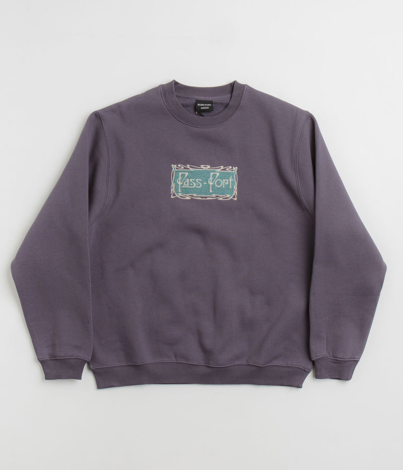 Pass Port Plume Crewneck Sweatshirt in Dusty Blue