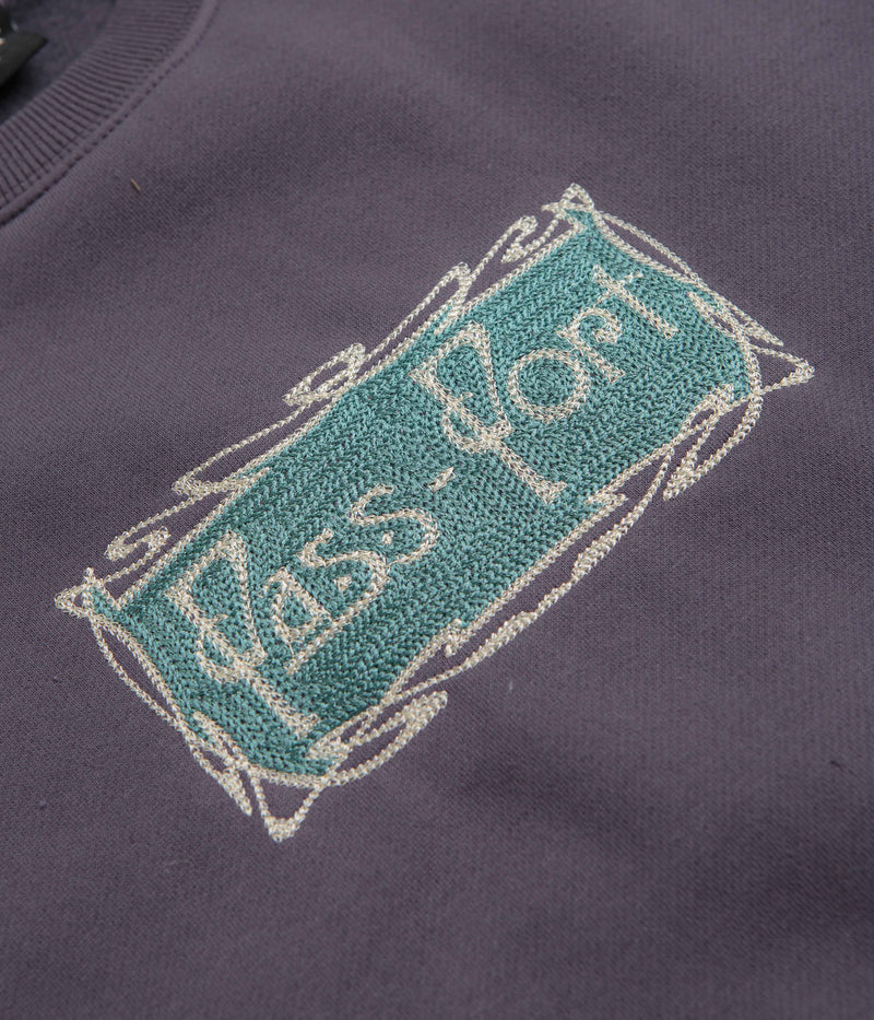 Pass Port Plume Crewneck Sweatshirt in Dusty Blue
