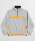 Pasteelo Contrast 1/4 Zip Sweatshirt in Heather Grey and Gold