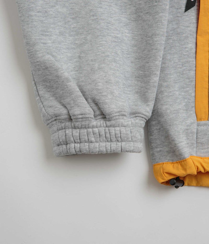 Pasteelo Contrast 1/4 Zip Sweatshirt in Heather Grey and Gold