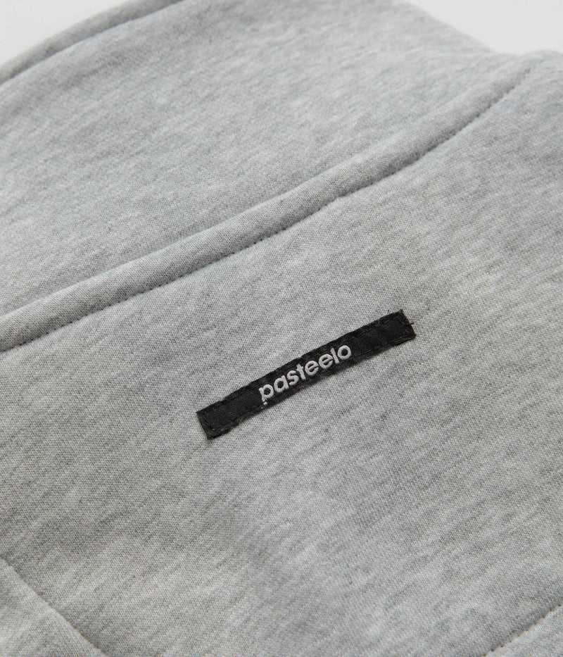 Pasteelo Contrast 1/4 Zip Sweatshirt in Heather Grey and Gold