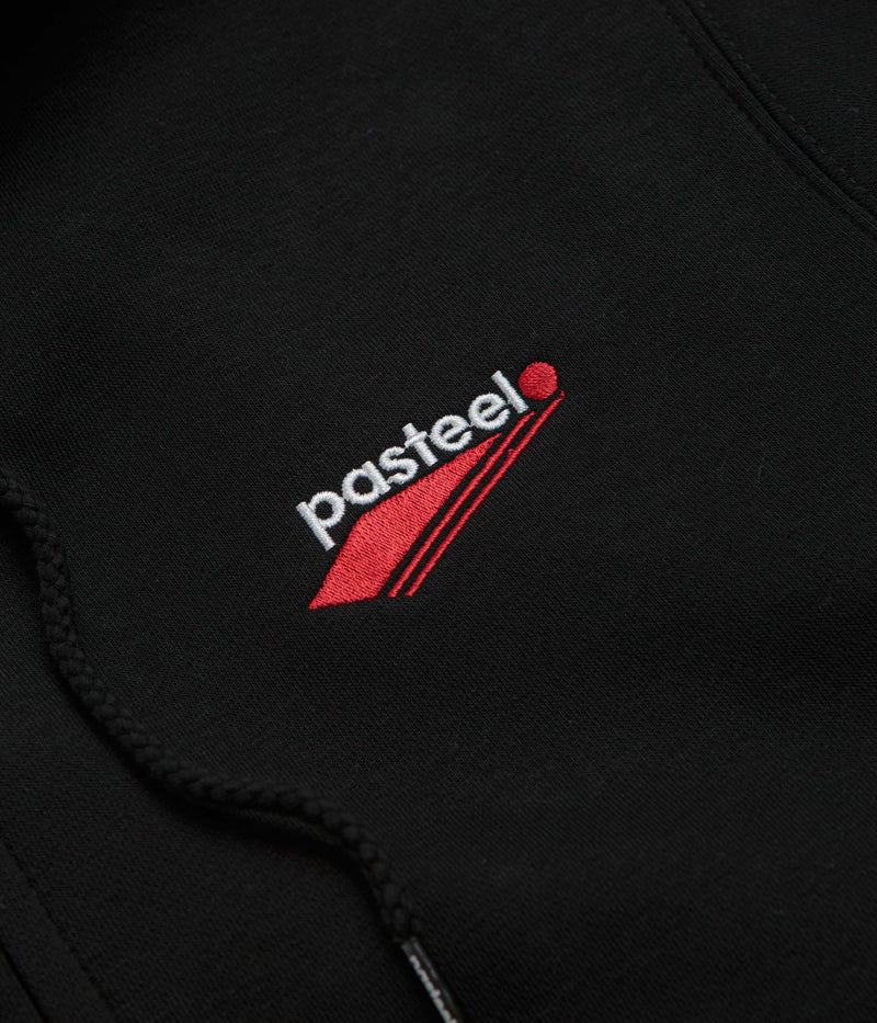 Pasteelo Embroidered O.G. Zip Hoodie in Black