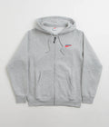 Pasteelo Embroidered O.G. Zip Hoodie in Heather Grey