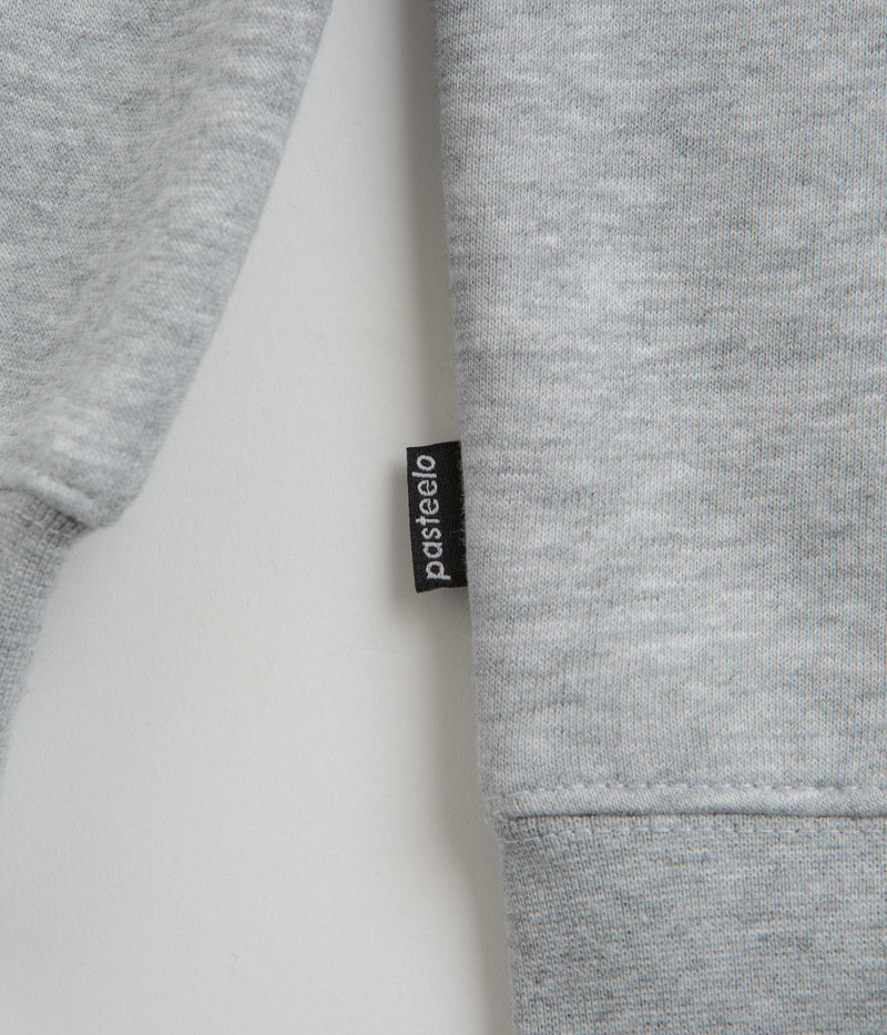 Pasteelo Embroidered O.G. Zip Hoodie in Heather Grey