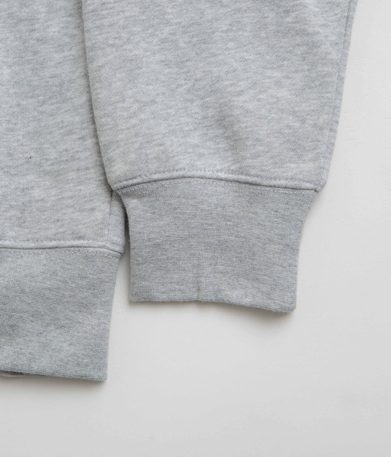 Pasteelo Embroidered O.G. Zip Hoodie in Heather Grey