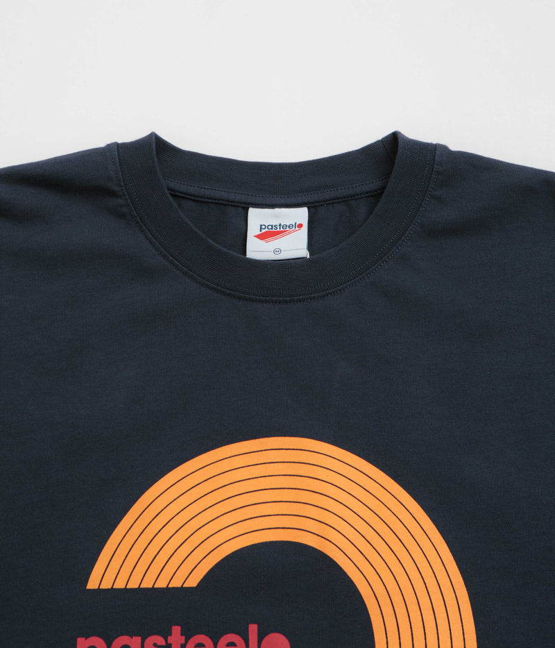 Pasteelo Grooves Long Sleeve T-Shirt in Navy
