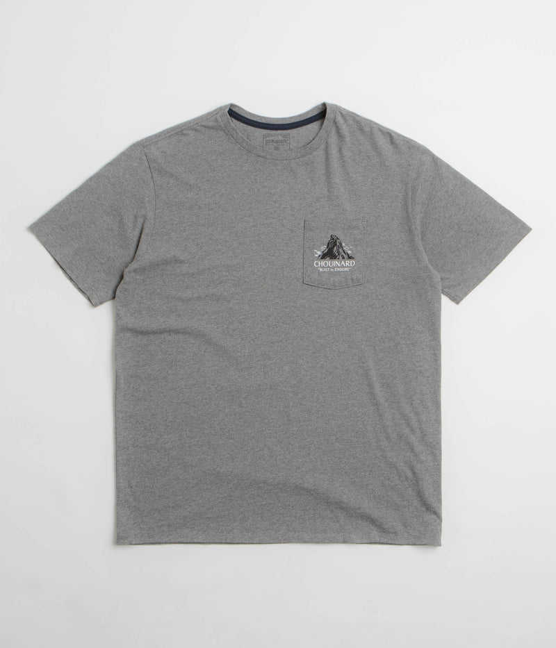 Patagonia Chouinard Crest Pocket Responsibili-Tee T-Shirt in Gravel Heather