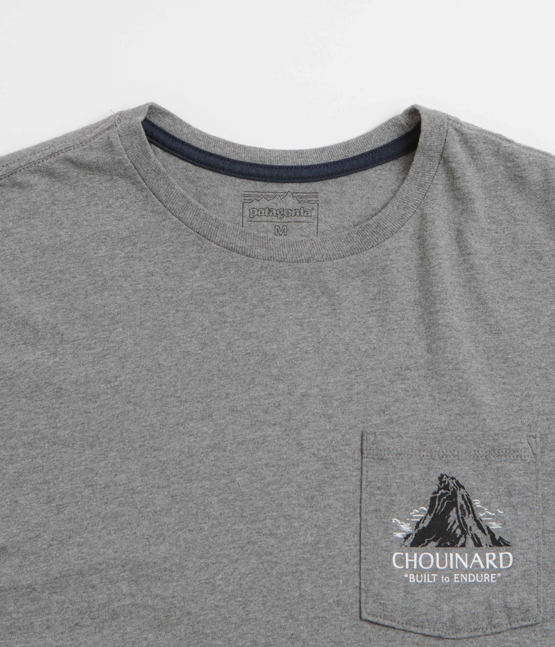 Patagonia Chouinard Crest Pocket Responsibili-Tee T-Shirt in Gravel Heather