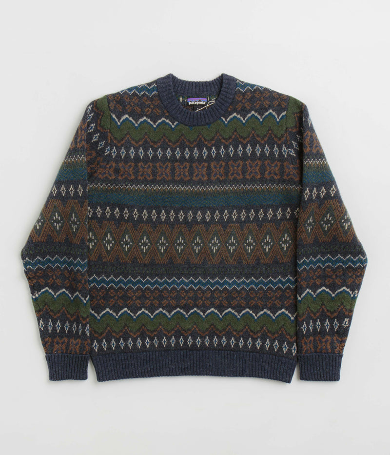 Patagonia Recycled Wool Sweatshirt in Helmsman: Smolder Blue