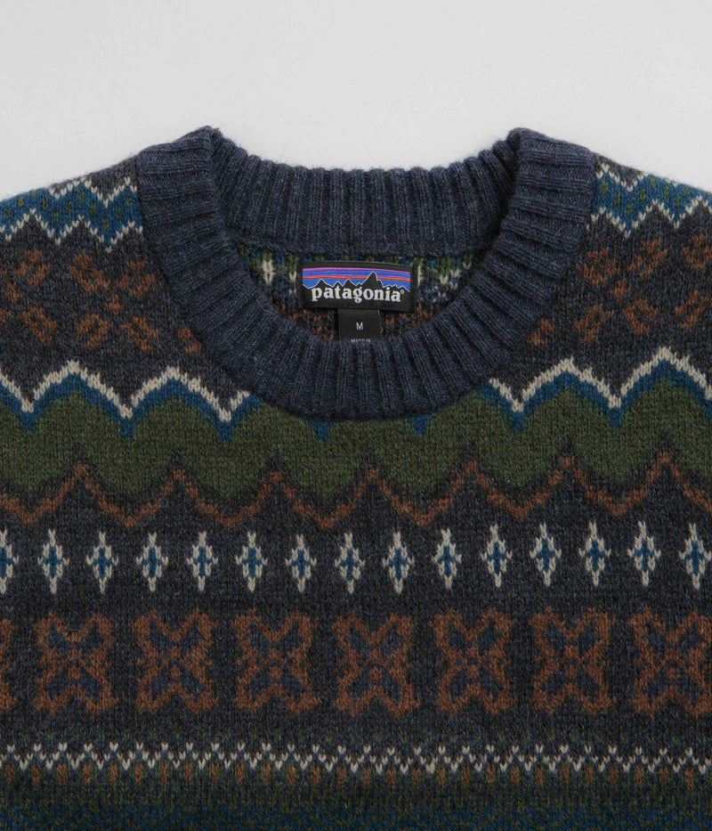 Patagonia Recycled Wool Sweatshirt in Helmsman: Smolder Blue