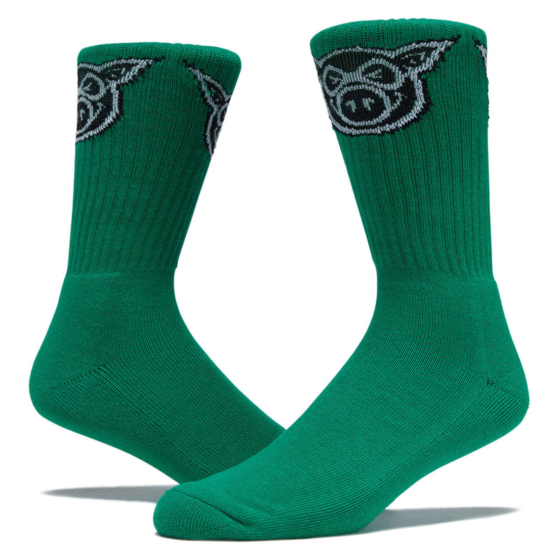 Pig Head Socks - Kelly