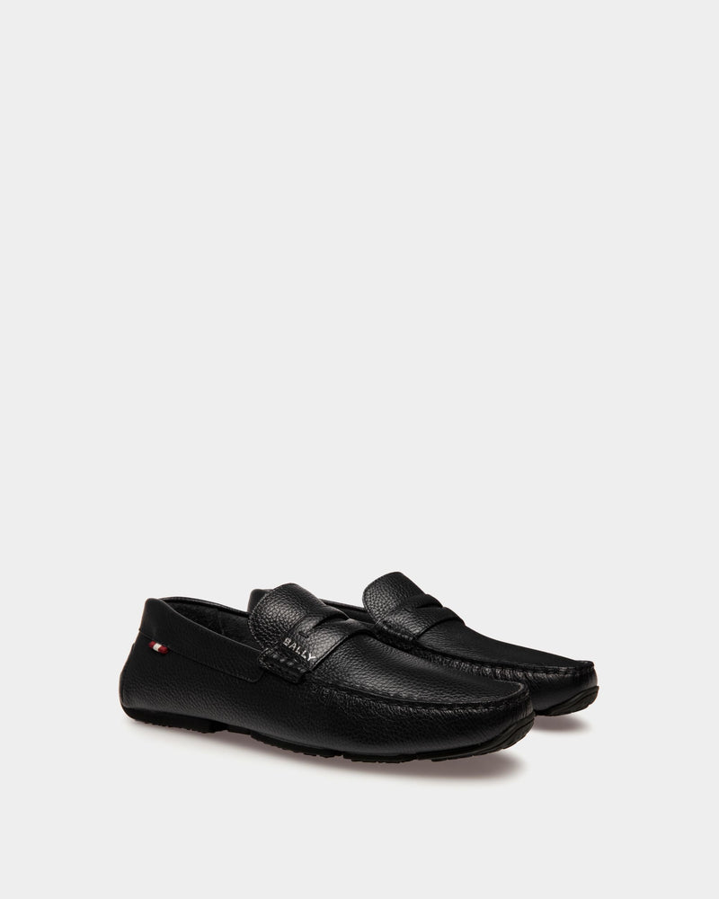 Pilot Driver In Black Grained Leather
