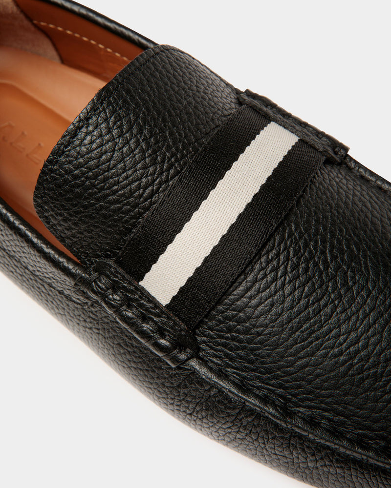 Pilot Driver In Black Grained Leather