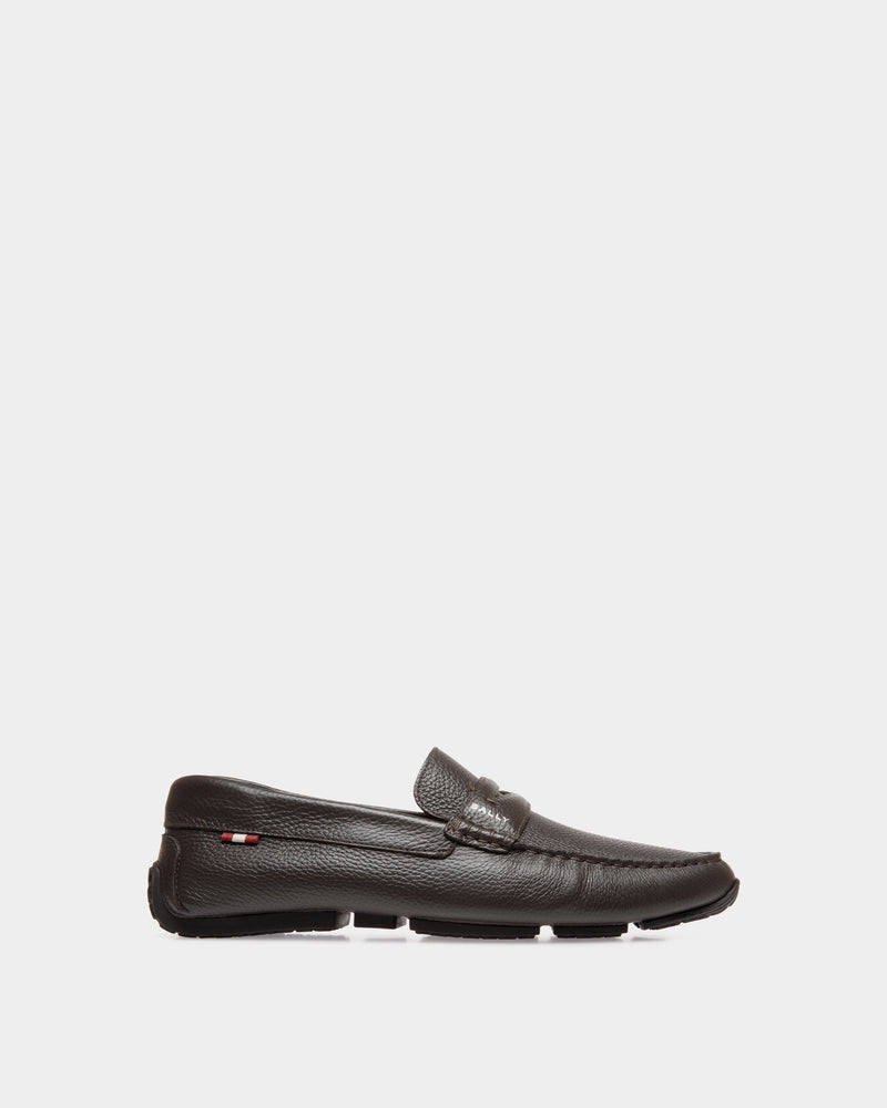 Pilot Driver in Brown Grained Leather