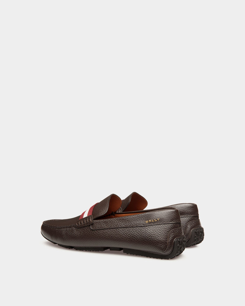 Pilot Driver In Brown Grained Leather