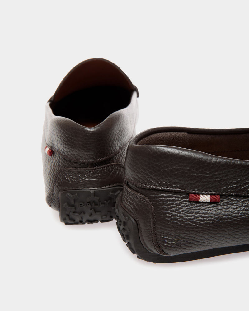 Pilot Driver in Brown Grained Leather