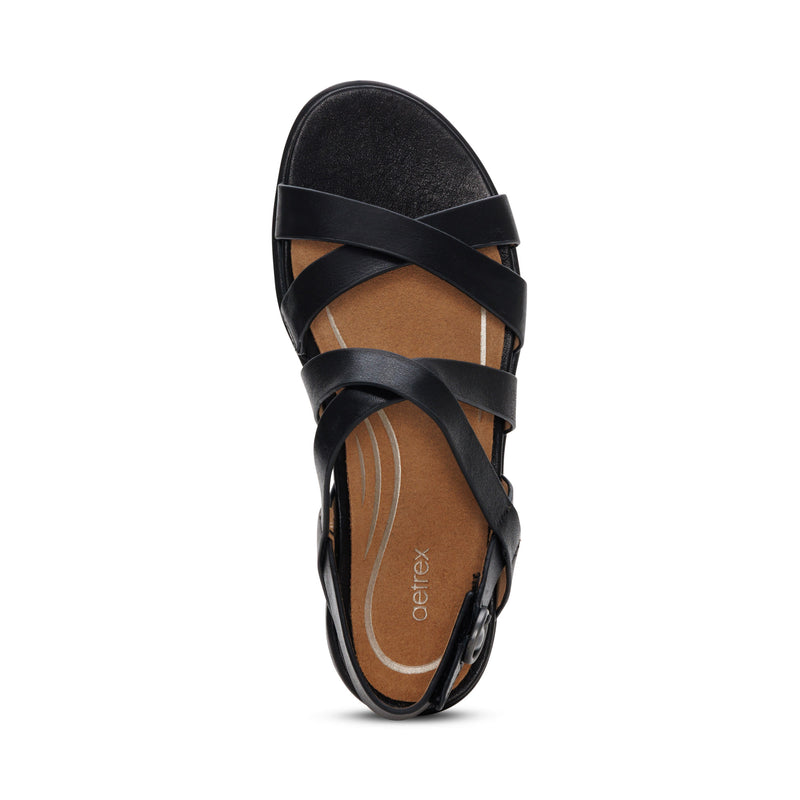 Piper Arch Support Strap Sandal #color_black