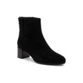 Plaza Back Zip Black Suede Metatarsalgia