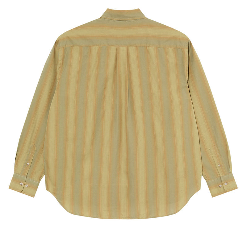 Polar Ben Long Sleeve Shirt - Green Stripe