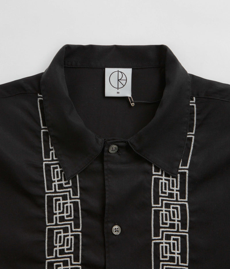 Polar Double P Bowling Shirt in Black and White