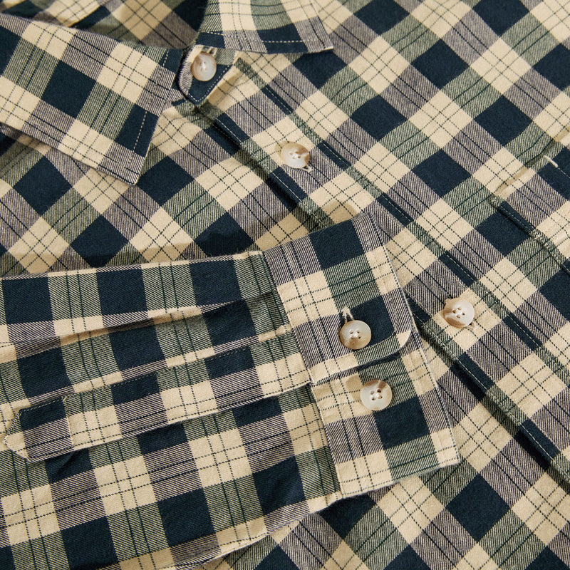Polar Mitchell Long Sleeve Shirt - Teal/Butter