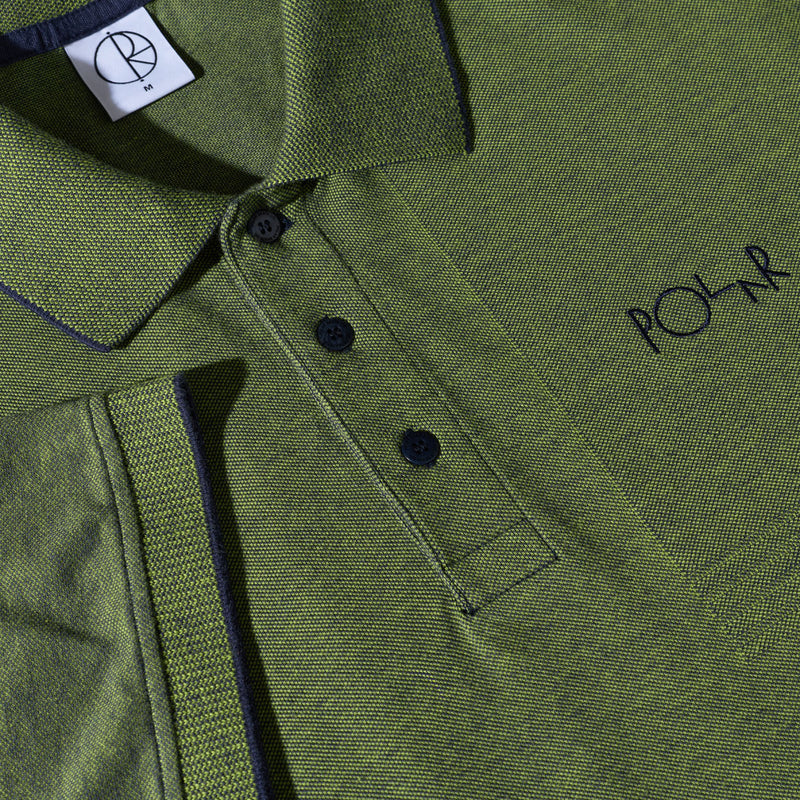 Polar Surf Pique Polo Shirt - Green/Blue