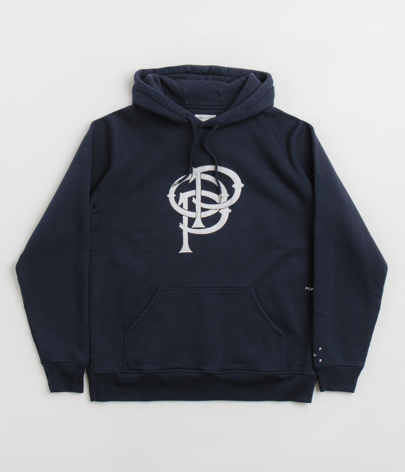 Pop Trading Company Initials Hoodie in Navy