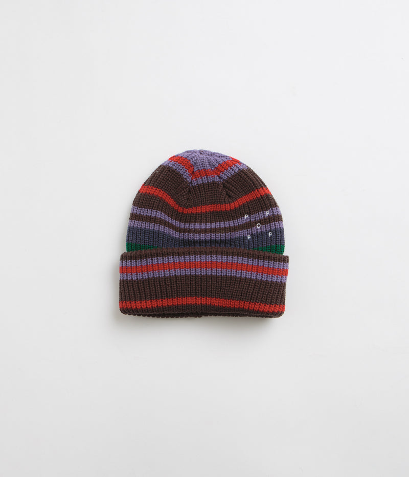 Pop Trading Company Striped Beanie in Multicolour