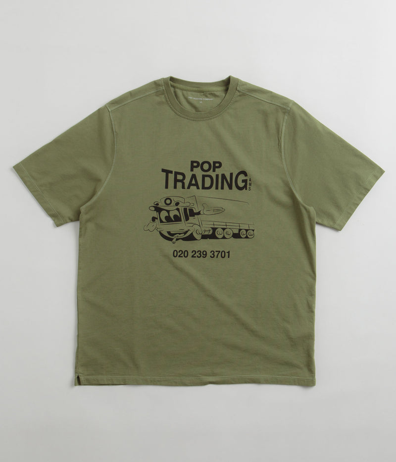 Pop Trading Company Trading T-Shirt in Loden Green