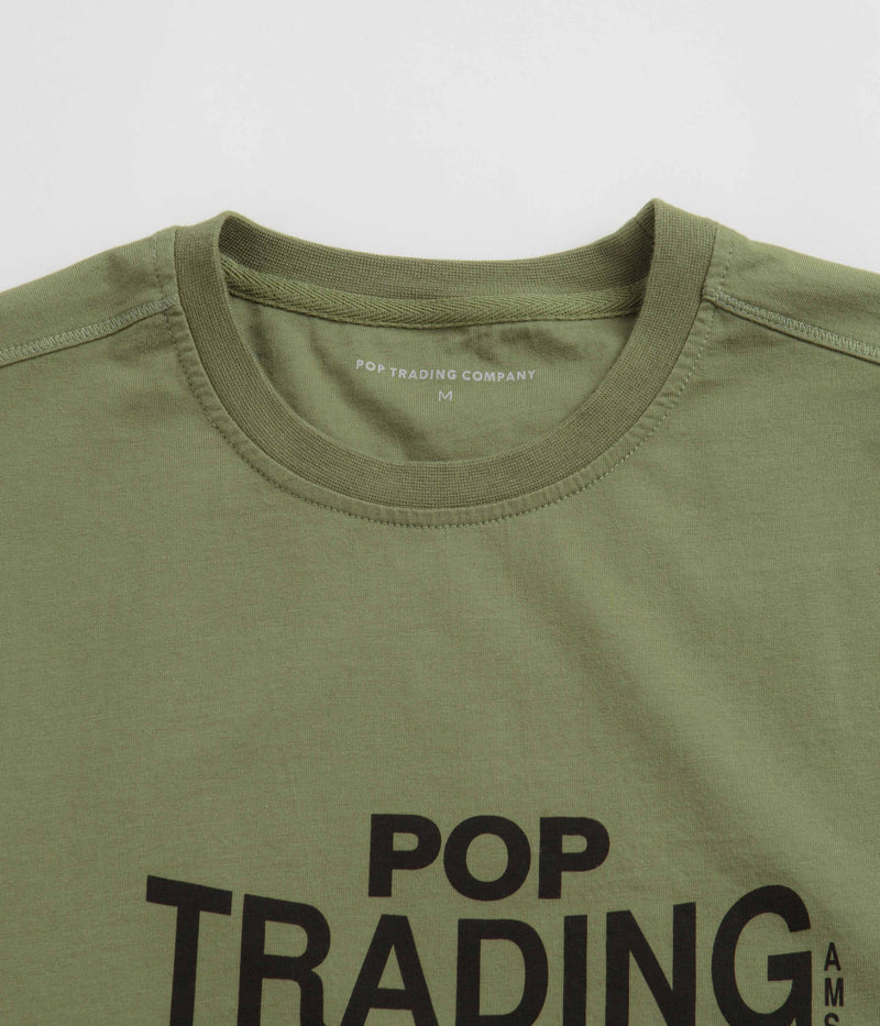 Pop Trading Company Trading T-Shirt in Loden Green