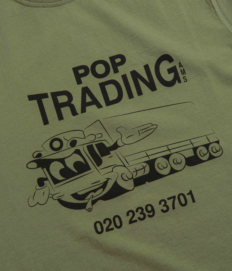 Pop Trading Company Trading T-Shirt in Loden Green