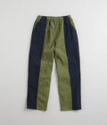 Pop Trading Company Two Tone Football Pants in Loden Green and Navy