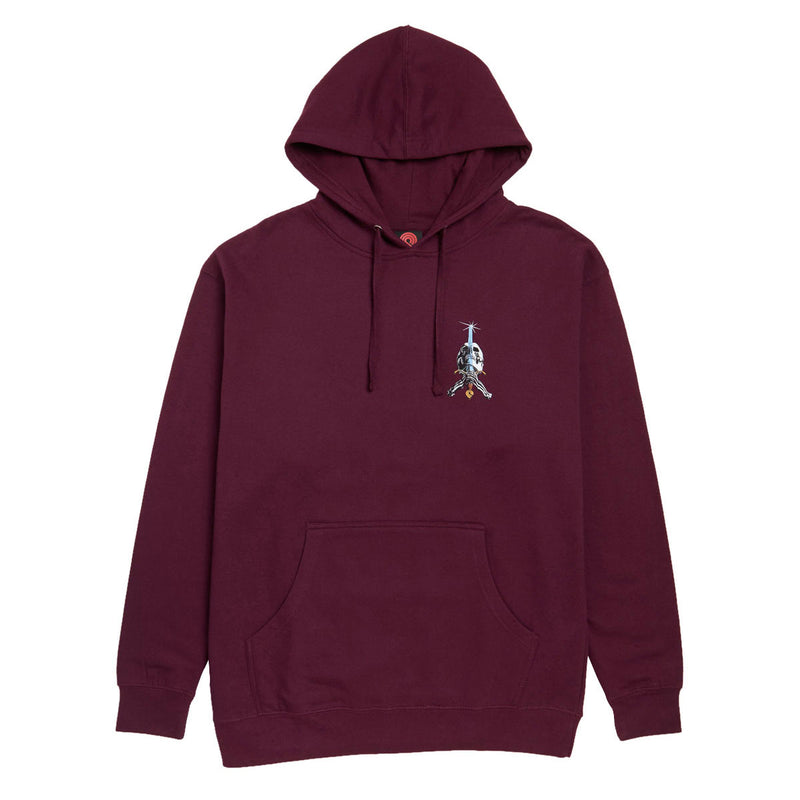 Powell-Peralta Skull And Sword Hoodie - Maroon